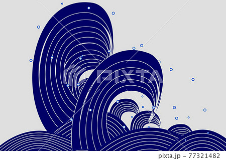 和風の海の波 77321482