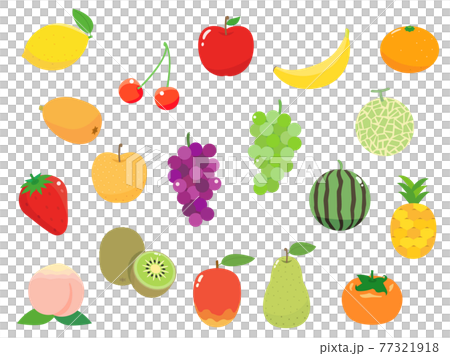 フルーツのイラストセット フルーツのイラストセット 77321918