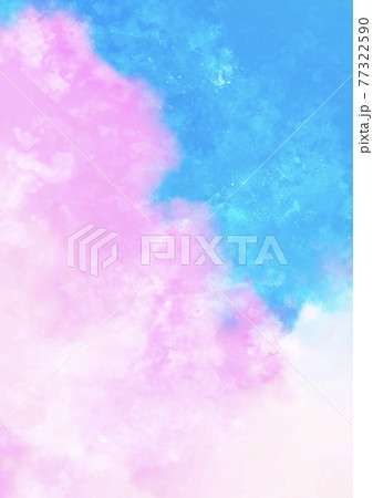 ピンクと水色のキラキラ水彩テクスチャ背景のイラスト素材