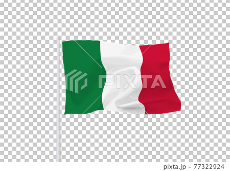 イタリアの国旗のイラスト素材
