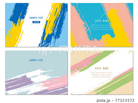 筆模様素材テンプレート 77323572