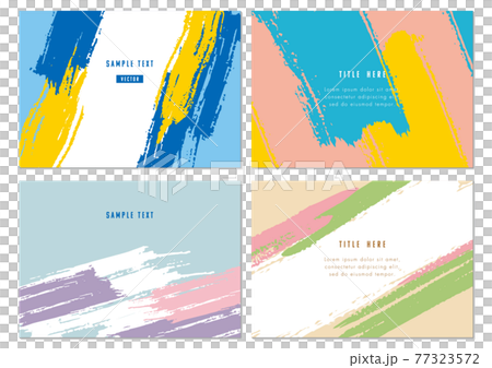 筆模様素材テンプレート 77323572