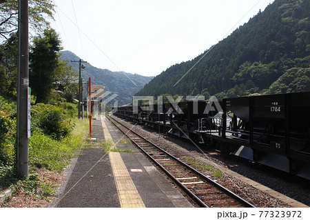 水郡線 西金駅にての写真素材