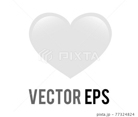 Vector classic love white glossy heart icon, used for expressions of love passion and romance 77324824