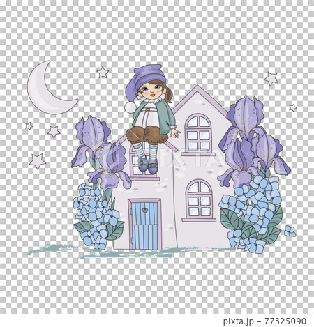 MOON DWARF Good Night Garden Magic Fairy Cartoon Clip Art Vector Illustration Set For Print MOON DWARF Good Night Garden Magic Fairy Cartoon Clip Art Vector Illustration Set For Print 77325090