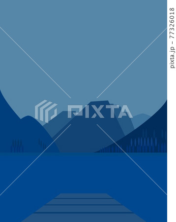 風景　ブライエス湖　lago　di　braies 77326018