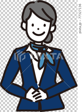 Female flight attendant simple illustration Female flight attendant simple illustration 77327136