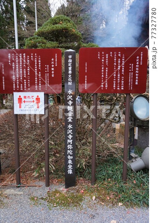水澤寺　水澤観世音　五徳山　水沢寺観音堂　水沢寺阿弥陀如来坐像　市指定重要文化財　群馬　渋川　伊香保 77327780