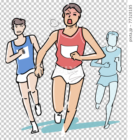 The pain of being chased by running at the beginning 77328185
