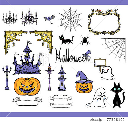 ハロウィーン素材 ハロウィーン素材 77328192