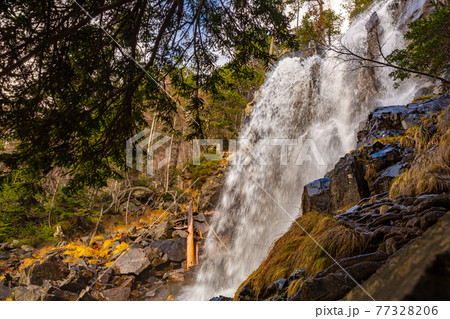 Cascada de la Ratera in Aiguestortes National Park. Hdr technic 77328206