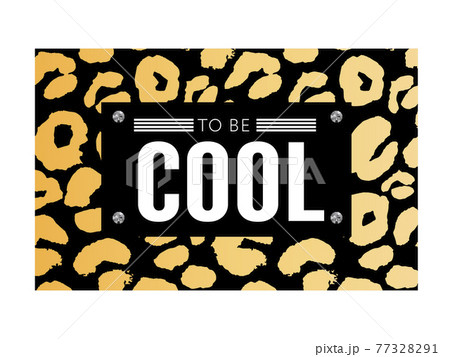 wild cool slogan ripped off revealing leopard skin inside illustration wild cool slogan ripped off revealing leopard skin inside illustration 77328291