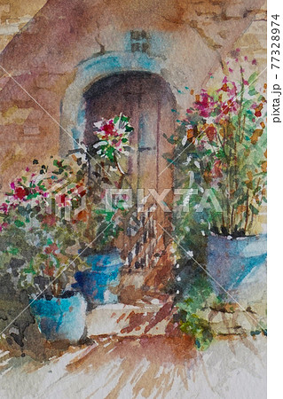 ヨーロッパの小さな村　プロヴァンス　 77328974