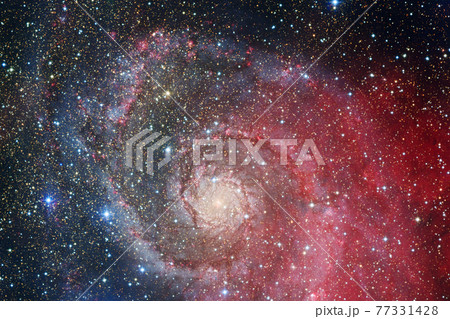 Outer space art. Starfield. Elements of this image furnished by NASA. 77331428