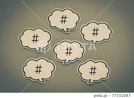 ハッシュタグでシェア　＃　ワード　クチコミ　口コミ　SNS　投稿　炎上 77332087