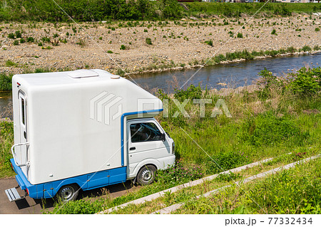 トイレカー　自走式仮設トイレ　河川工事 77332434