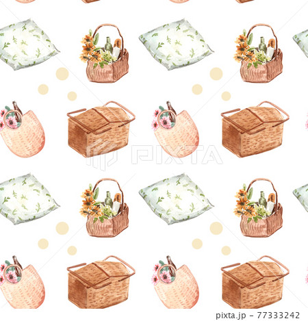 Spring cottagecore pattern watercolor Spring cottagecore pattern watercolor 77333242