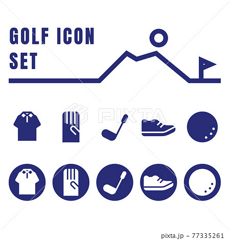 ゴルフ アイコン セット 77335261