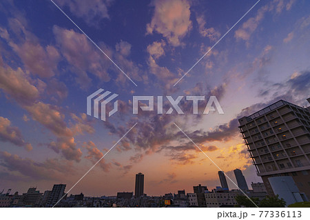 雨上がり　大阪ドーム周辺　夕景　初夏【2021年5月】 77336113