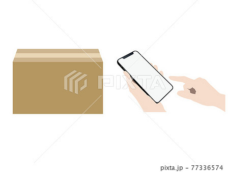 スマートフォンと荷物 77336574