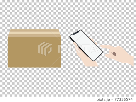 スマートフォンと荷物 77336574