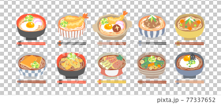 Udon illustration set 77337652