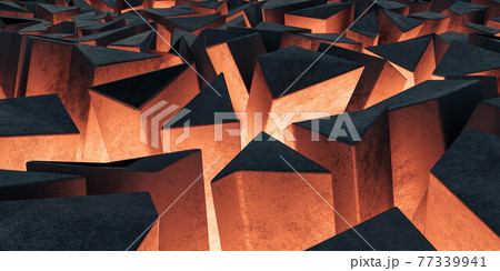 Abstract geometric shape concrete surface wallpaper 3d render illustration 77339941