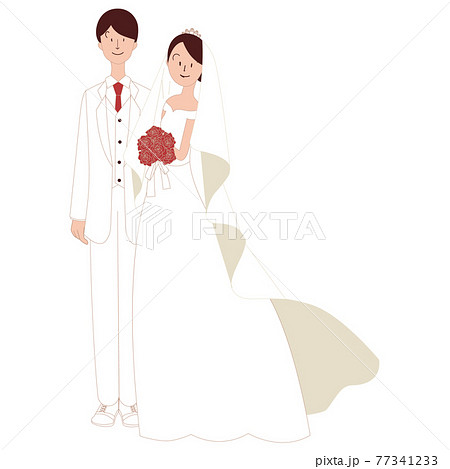 結婚式 日本人のイラスト素材