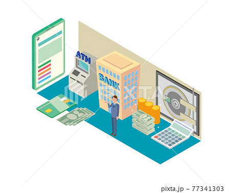 銀行のイメージイラスト 77341303