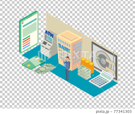 銀行のイメージイラスト 77341303