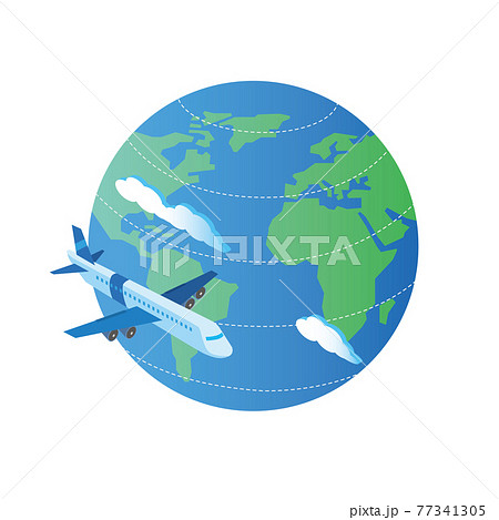 飛行機での海外旅行のイメージ 77341305