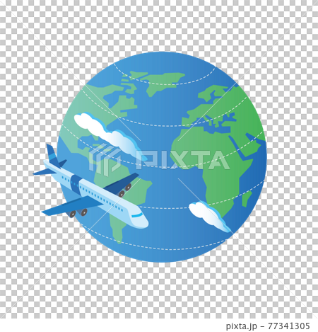 飛行機での海外旅行のイメージ 77341305