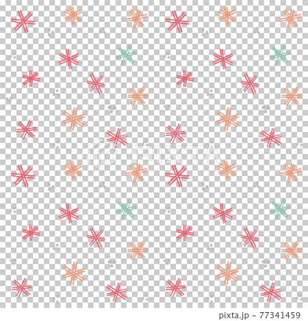 シンプルな手書きの格子のパターン 白背景のイラスト素材 [77341459 