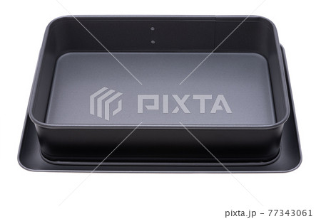 square baking dish isolated 77343061
