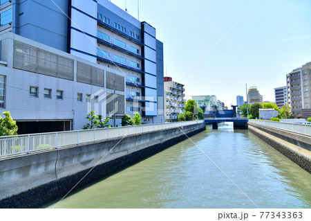 時雨橋/平久川より石浜橋方面を望む(東京都江東区)【2021.4】 時雨橋/平久川より石浜橋方面を望む(東京都江東区)【2021.4】 77343363