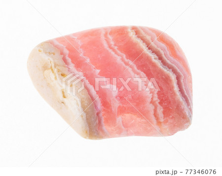 tumbled rhodochrosite gem stone on white 77346076