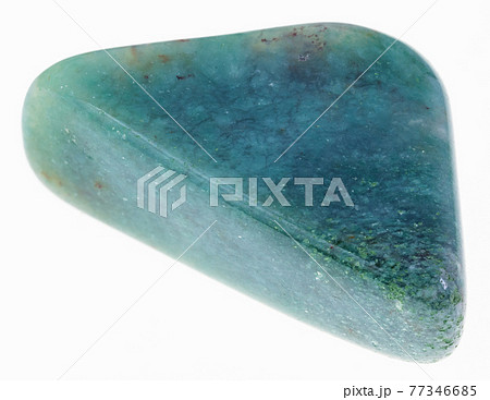 polished fuchsite in verdite gem stone on white 77346685