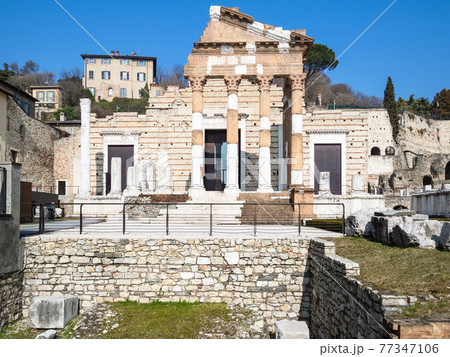 ancient roman monument Capitolium of Brixia 77347106