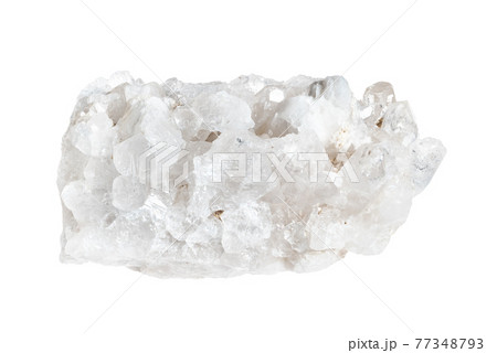 druse of colorless Rock crystals cutout 77348793