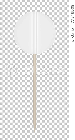 Blank round toothpick flag 77349908