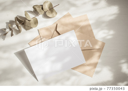 blank greeting card invitation mockup with craft paper envelope feminine still life composition blank greeting card invitation mockup with craft paper envelope feminine still life composition 77350043
