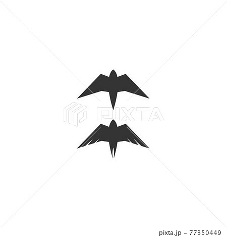 Simple Design of Swift Bird logo icon template vector illustration 77350449