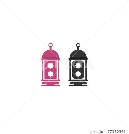 Simple lantern icon logo design vector template illustration 77350561