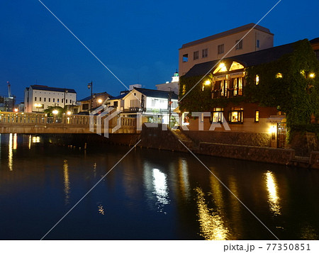島根県松江市 京橋川周辺の夜景 島根県松江市 京橋川周辺の夜景 77350851