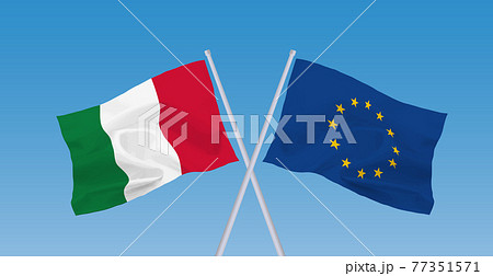 EUとイタリアの旗 EUとイタリアの旗 77351571