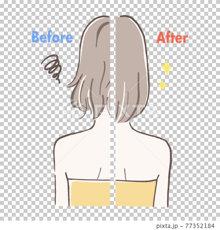 Hair quality improvement with before and after characters Bob hair Hair quality improvement with before and after characters Bob hair 77352184