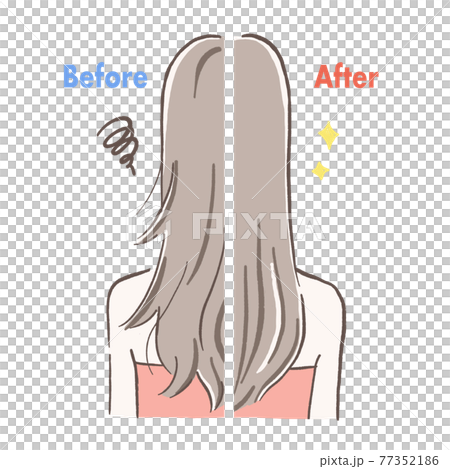 Hair quality improvement with before-after characters Long hair Hair quality improvement with before-after characters Long hair 77352186