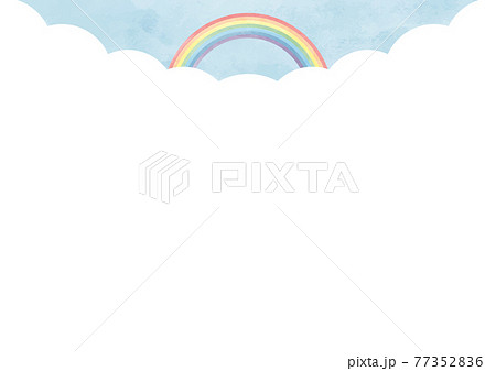 水彩 虹 背景 横長 水彩 虹 背景 横長 77352836