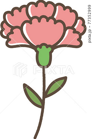 カーネーション かわいいイラストのイラスト素材
