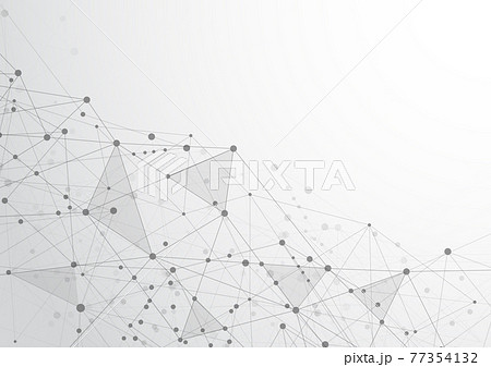 Abstract connecting dots and lines. Connection science background. Vector illustration 77354132